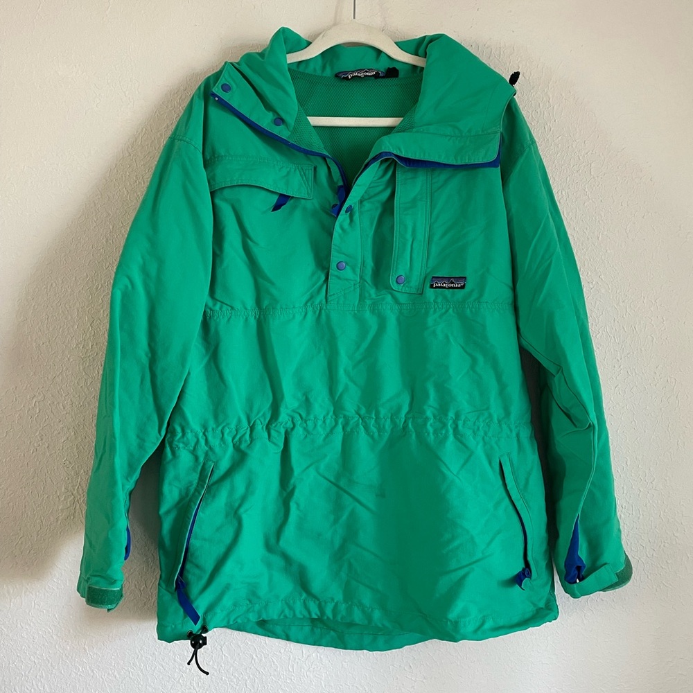 Patagonia Vintage Anorak Green Pullover Windbreaker Jacket